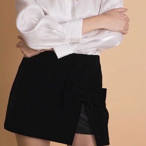 Endless Rose Black Bow Mini Skort